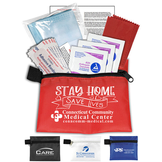 "ORERON" 11 Pcs Antiseptic and Protective First Aid Kit in Zipper Pouch