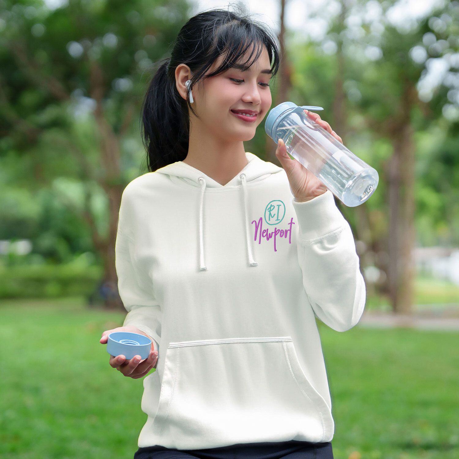 ADULT FLEECE HOODIE EMBROIDERED