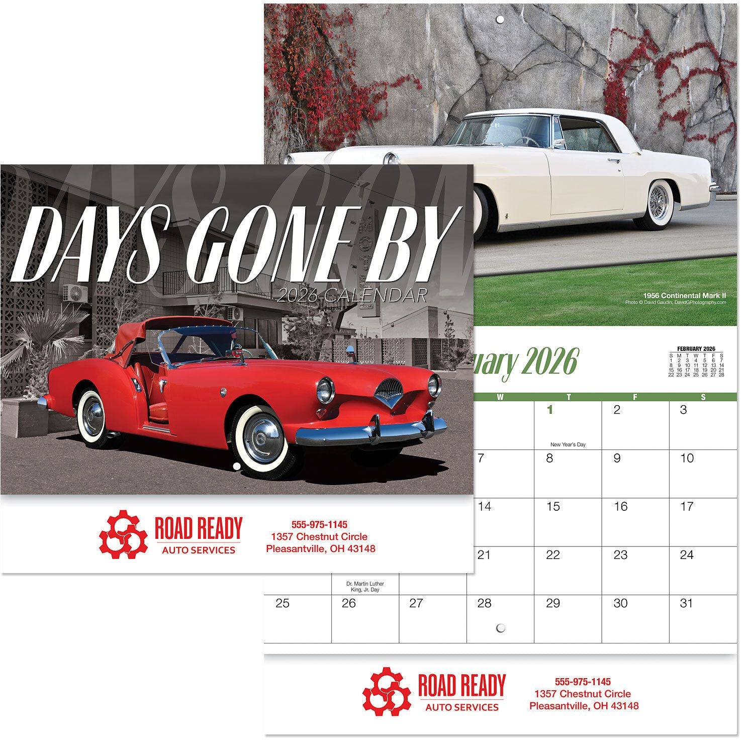 DAYS GONE BY STAPLED WALL CALENDAR