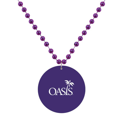 Medallion Bead Necklace w/ Medallion