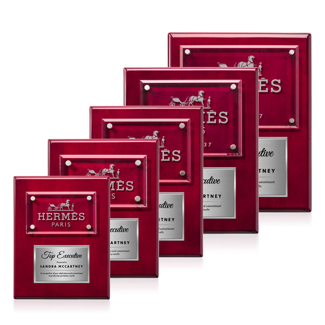 Gossamer Plaque - Rosewood/Silver