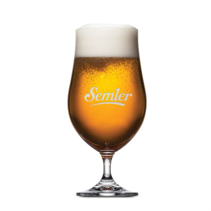 Rochdale Beer Glass - Deep Etch