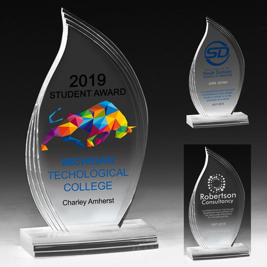 Flame Legend Award (3 3/4" x 7 1/8" x 3/4") - 4 Color Process