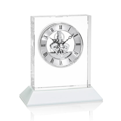 Ashland Clock on Base - Silver Dial