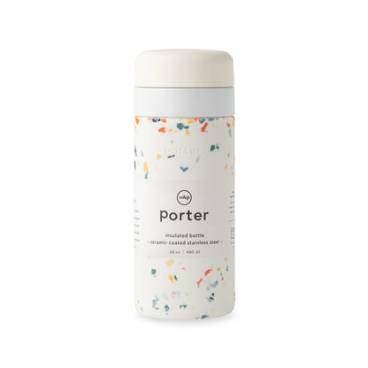Cream Terrazzo W&P Porter Insulated Ceramic Bottle 16 Oz