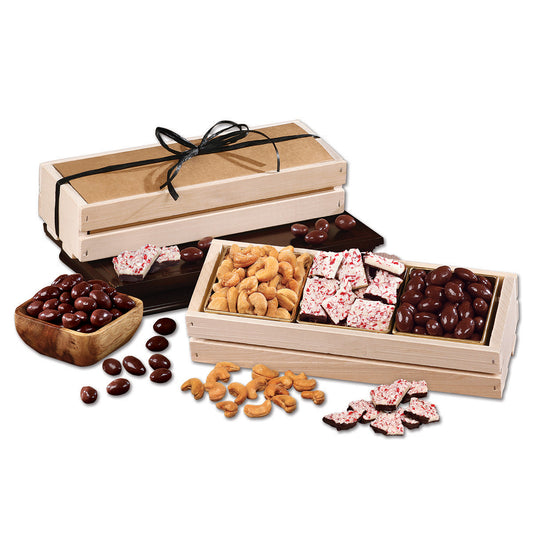 Sweet & Crunchy Assortment in Wooden Crate