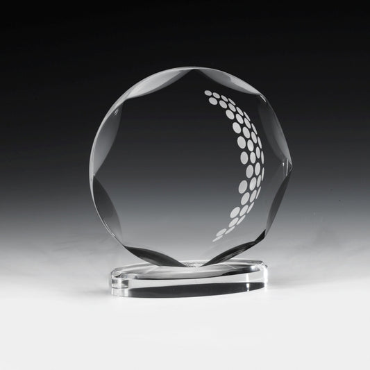 Round Scalloped Award - Laser Engraved