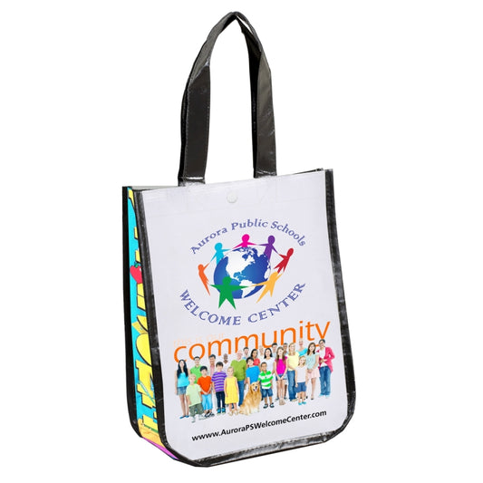 9-1/4"W x 12"H x 4 ½”Gusset - "LAUREN" Small Non-Woven Full Color Laminated Wrap