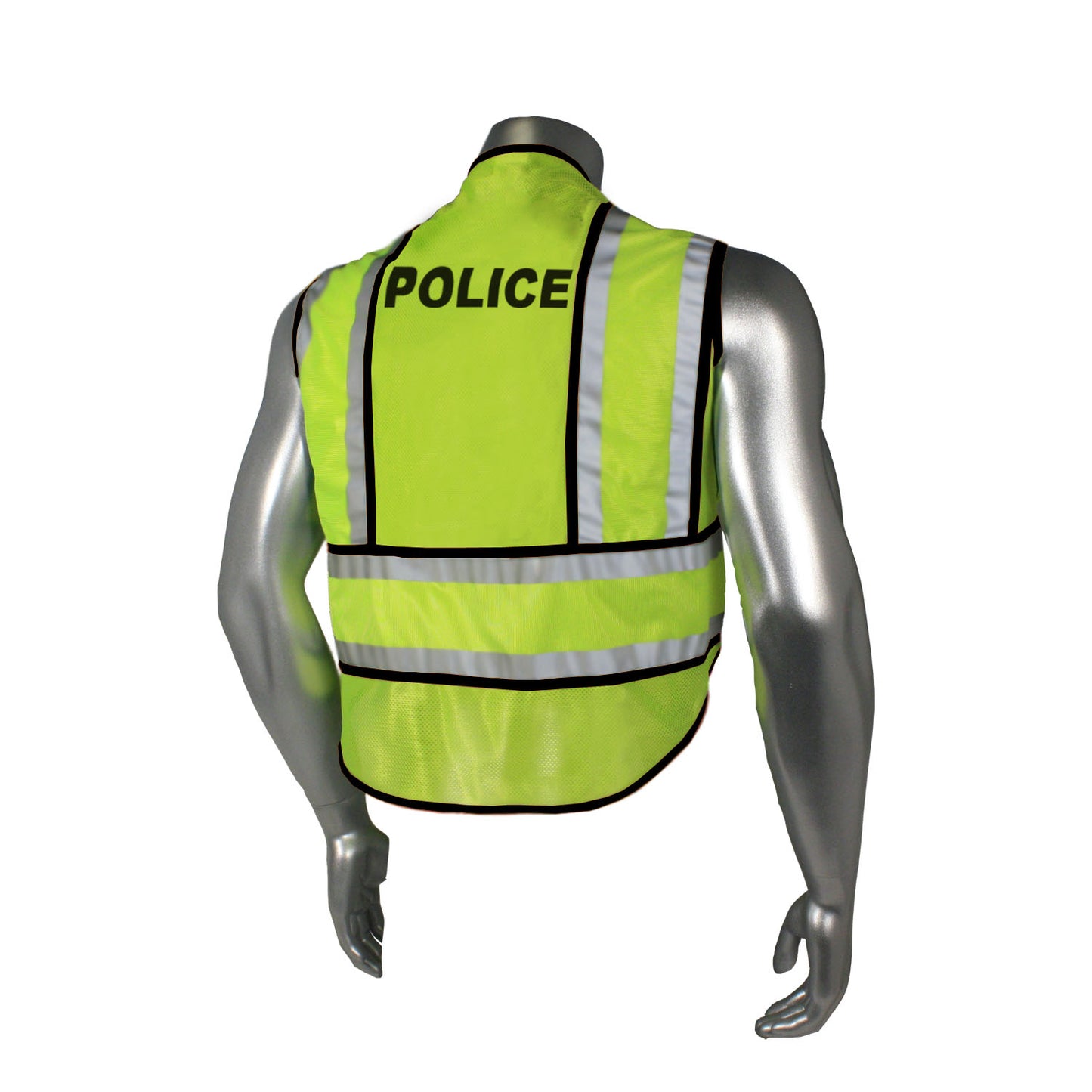 LHV-207-SPT Class 2 Breakaway Vest - Police - Orange Trim - Green - Size 2X-4X