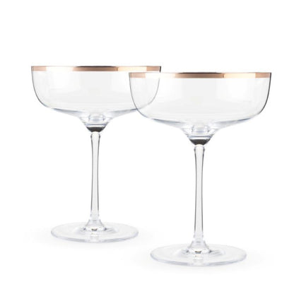 Twine Living® Copper Rim Crystal Coupe