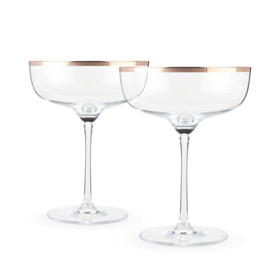 Twine Living® Copper Rim Crystal Coupe