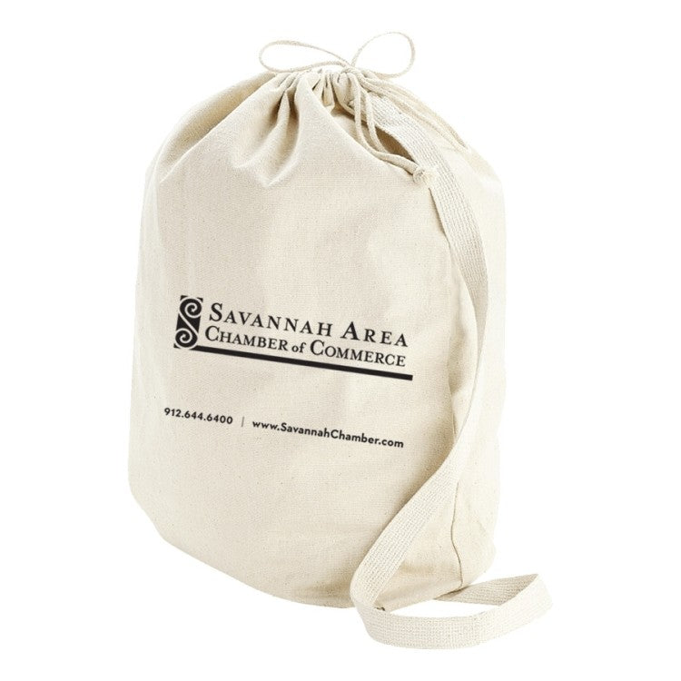 Royal Blue Canvas Drawstring Laundry Bag - Medium