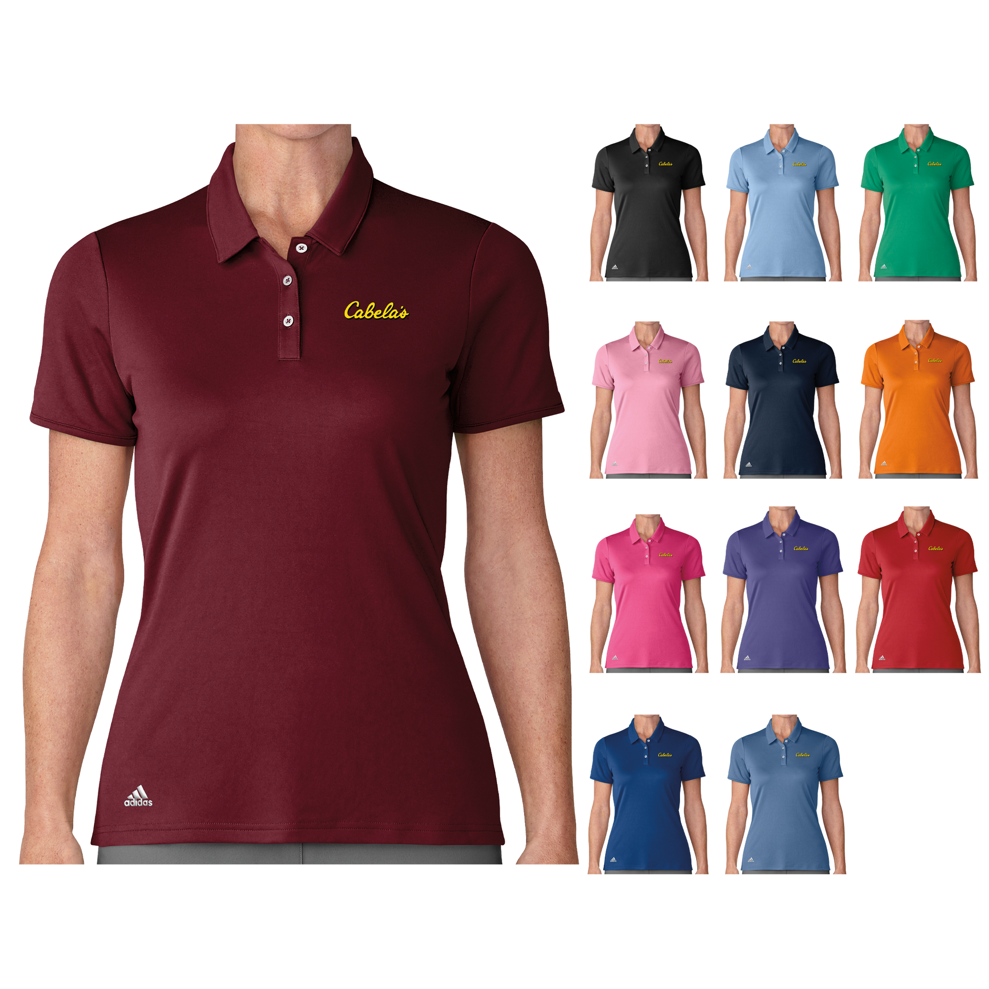 Black Adidas Women's Performance Polo  - 2XL