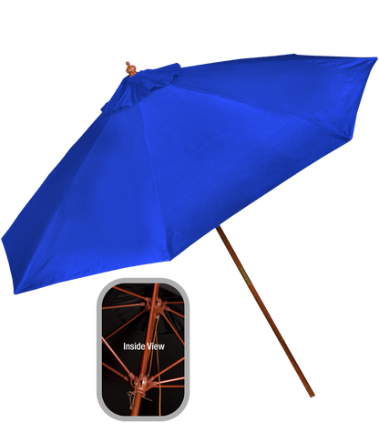 9' Wooden Market Umbrella