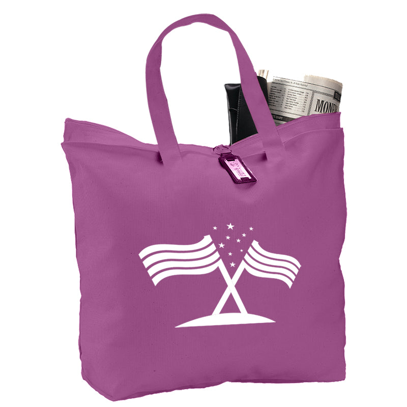 Canvas Zipper Tote Bag