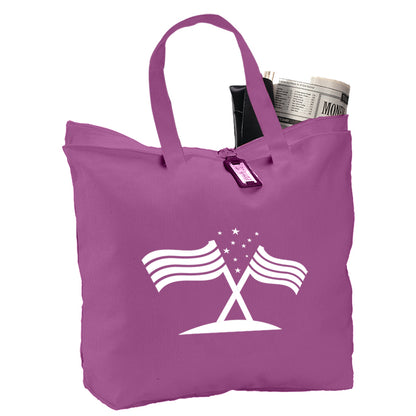 Canvas Zipper Tote Bag