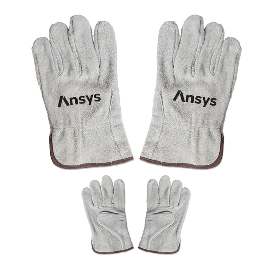 Gray Unlined Cowhide Suede Gloves
