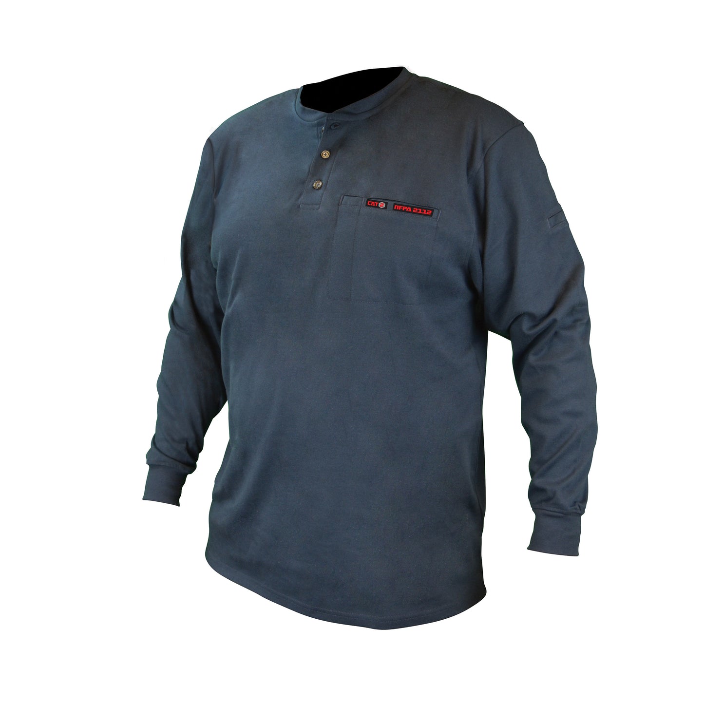 FRS-002 VolCore® Long Sleeve Cotton Henley FR Shirt - Navy - Size XL