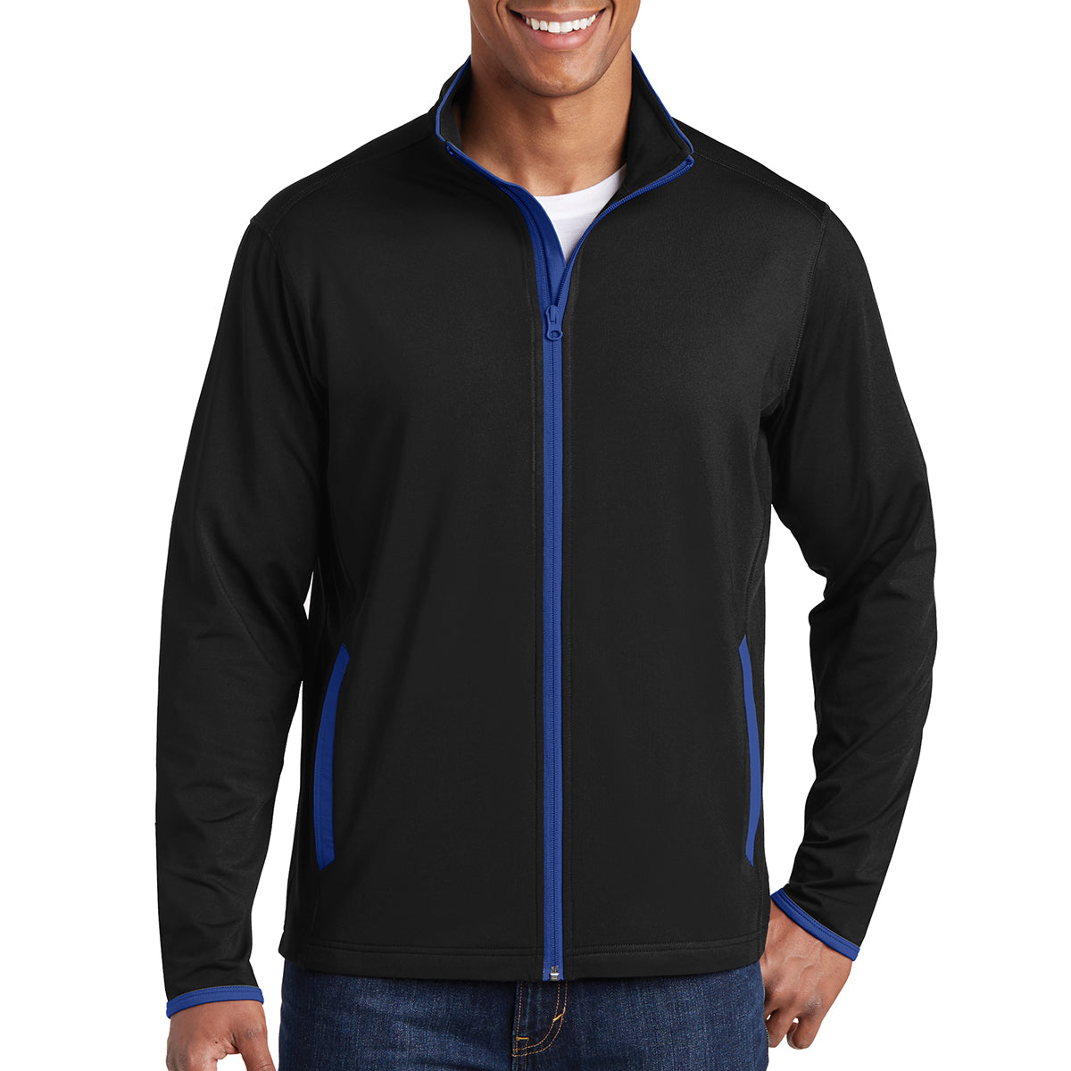 Sport-Tek® Sport-Wick® Stretch Contrast Full-Zip Jacket