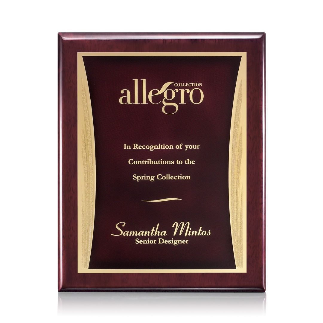 Oakleigh/Showtime Plaque - Rosewood/Red