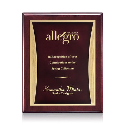 Oakleigh/Showtime Plaque - Rosewood/Red