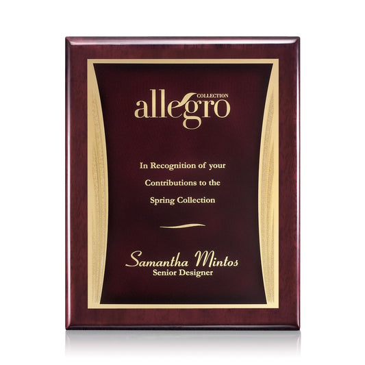 Oakleigh/Showtime Plaque - Rosewood/Red