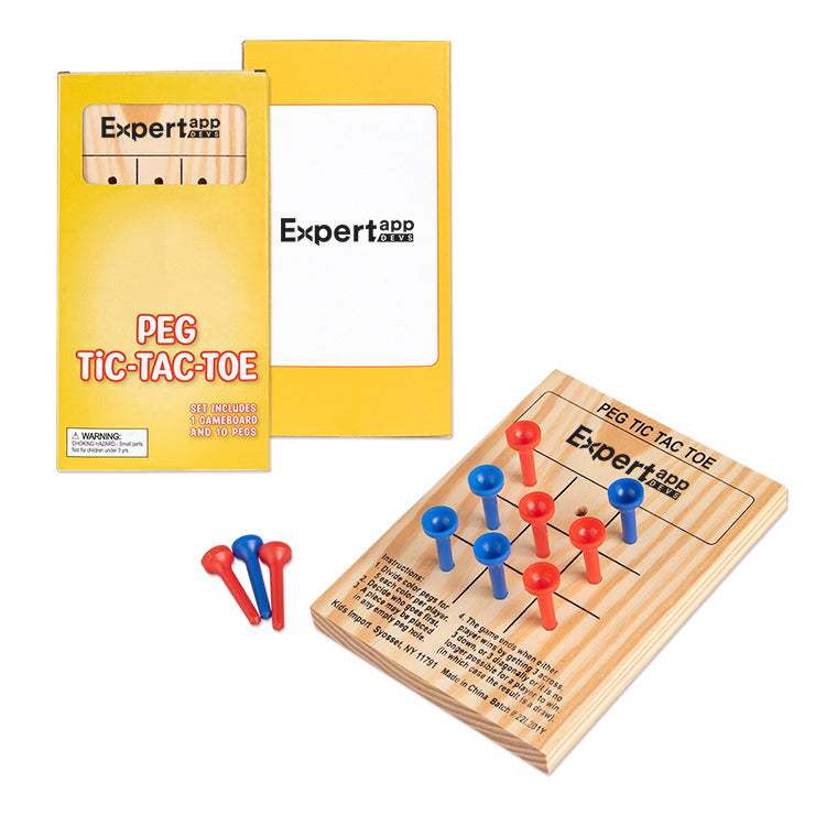 Wooden Tic-Tac-Toe Peg Game