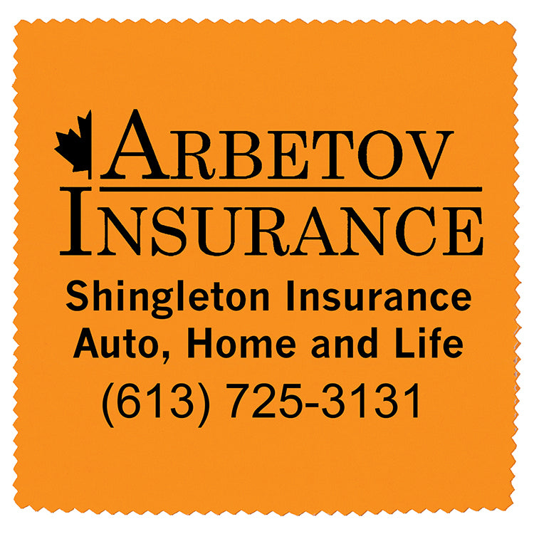 "ONECLEANSCREEN" 6" X 6" 100% Microfiber Recycled RPET Polyester Cleaning Cloth & Screen Cleaner