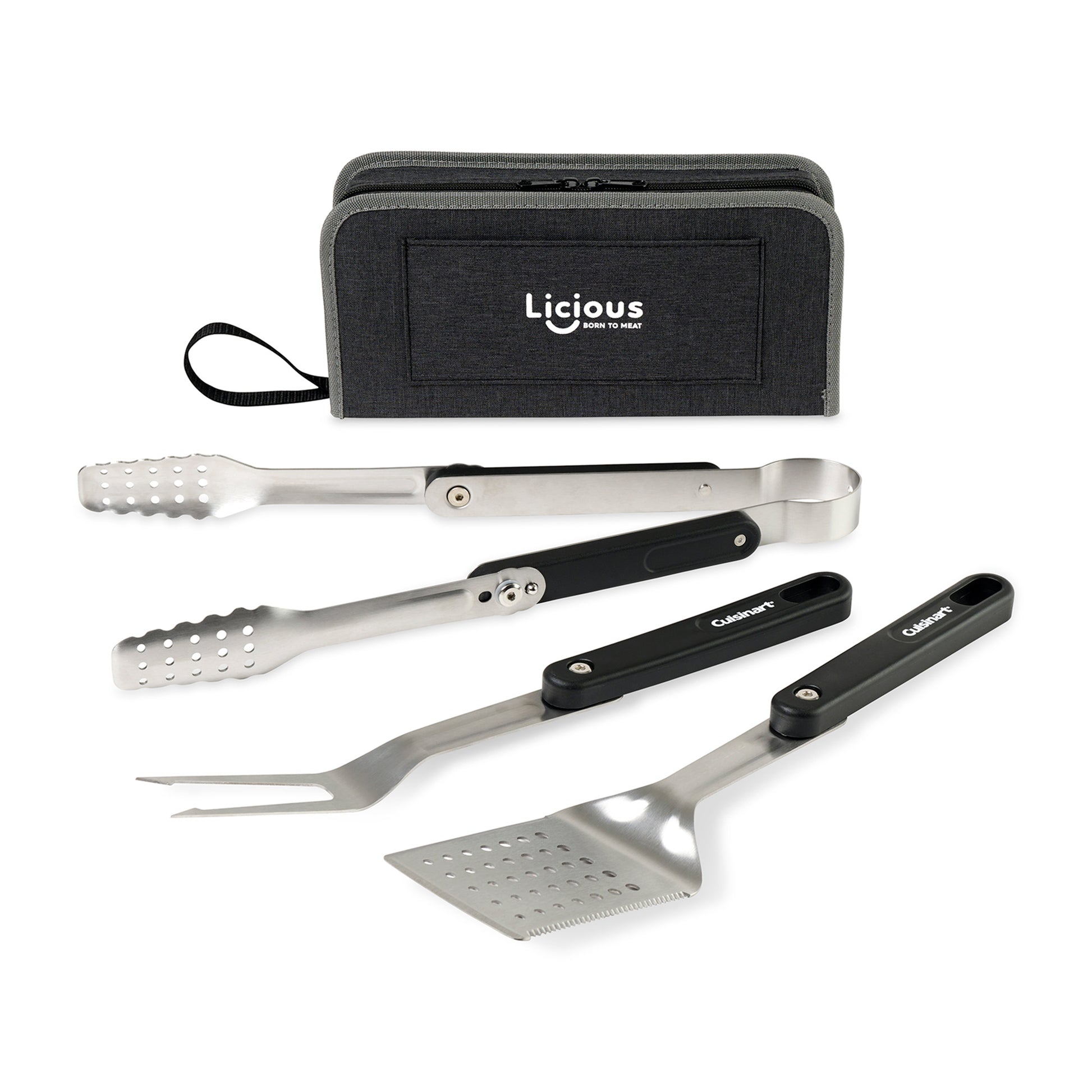 Charcoal Cuisinart Outdoors® 4-Piece Folding Grill Tool Set