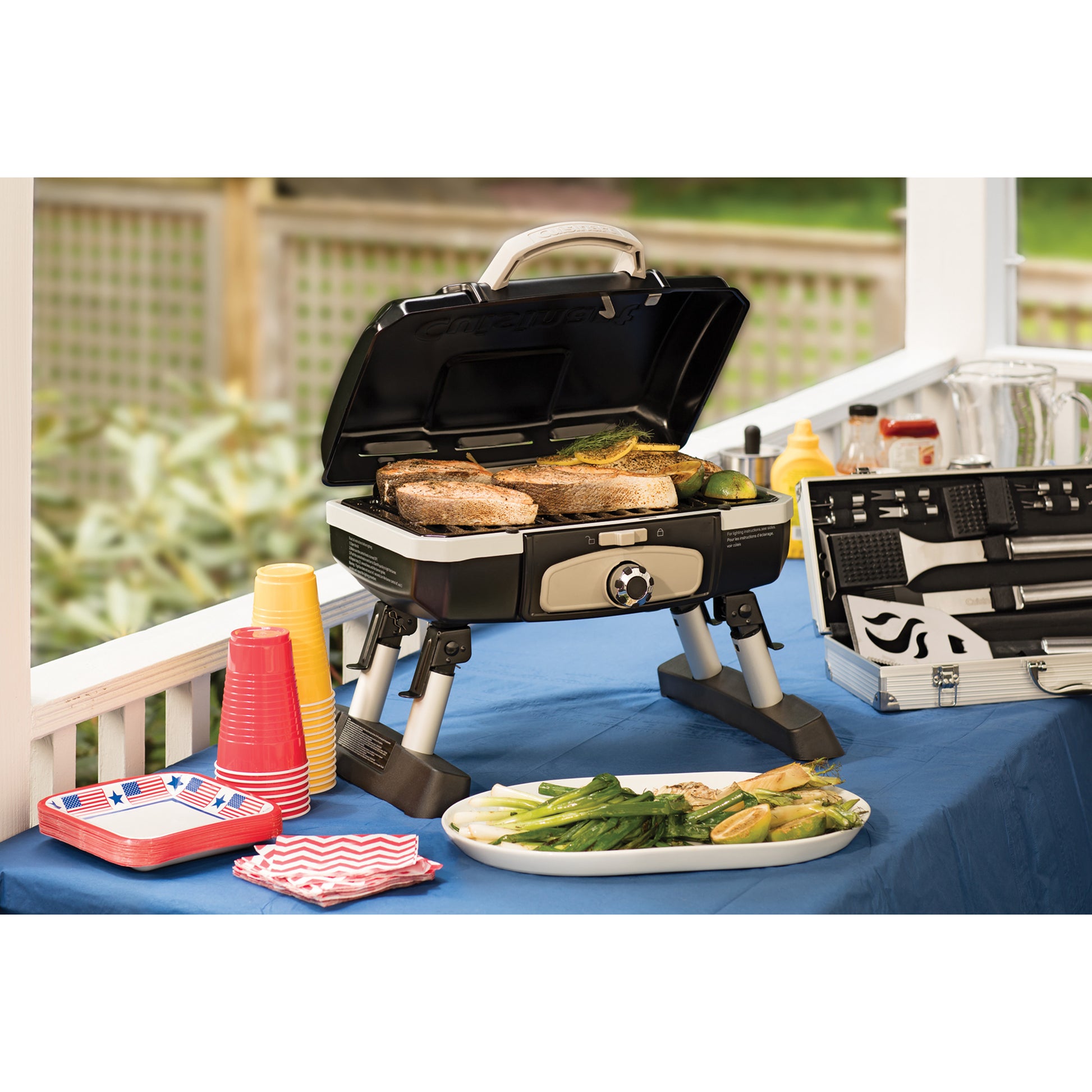 Black Cuisinart Outdoors® Petite Gourmet Portable Gas Grill