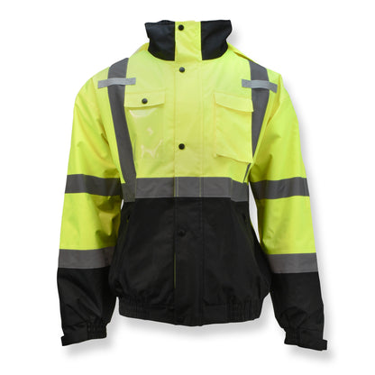 SJ320 3-in-1 Durable Ripstop Bomber Jacket with Color Blocking - Green - Size 2X