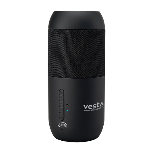 Black iLive™ Indoor and Outdoor Bluetooth Solar Speakers