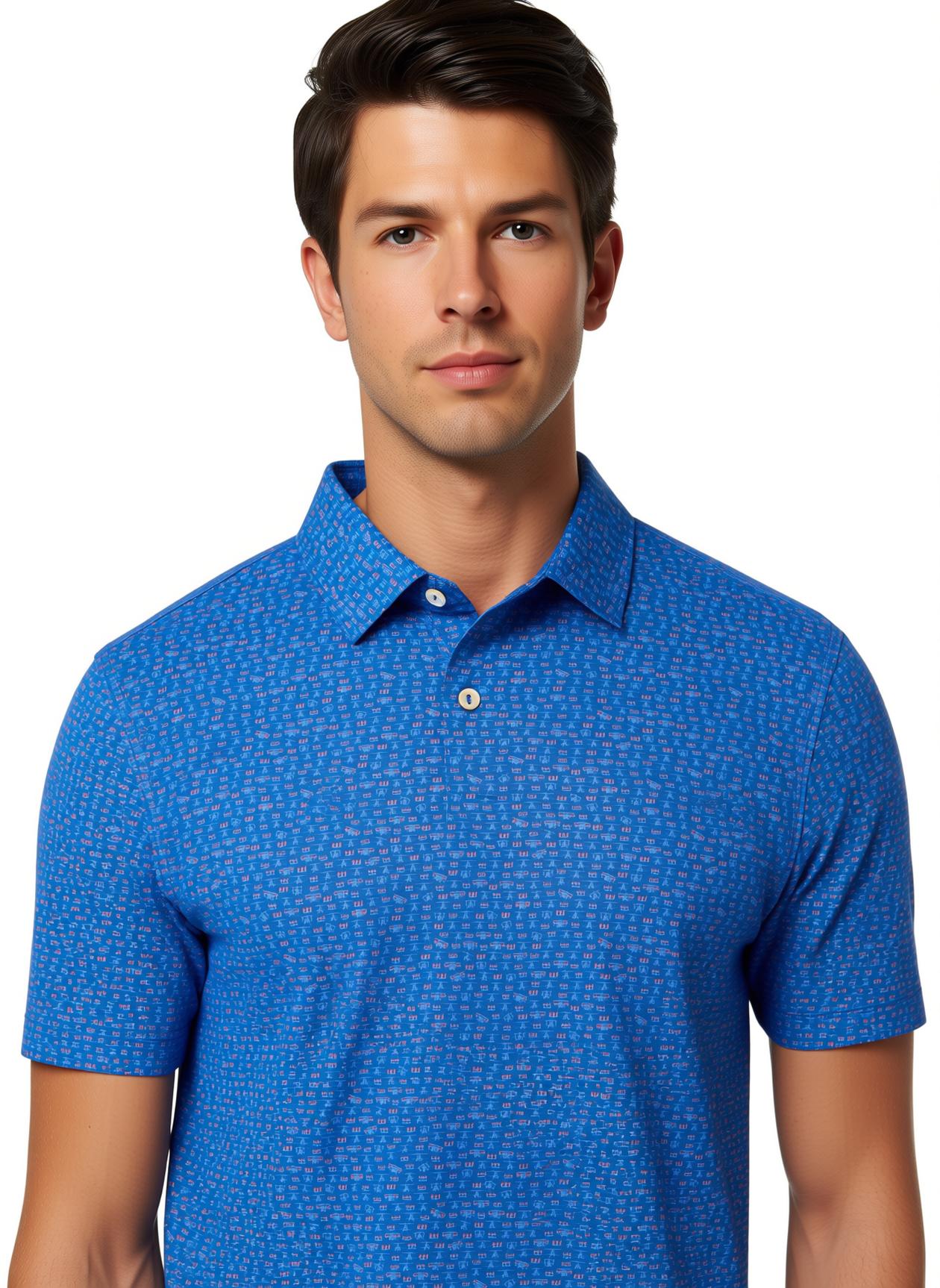 Peter Millar Men's Featherweight Flights Performance Polo