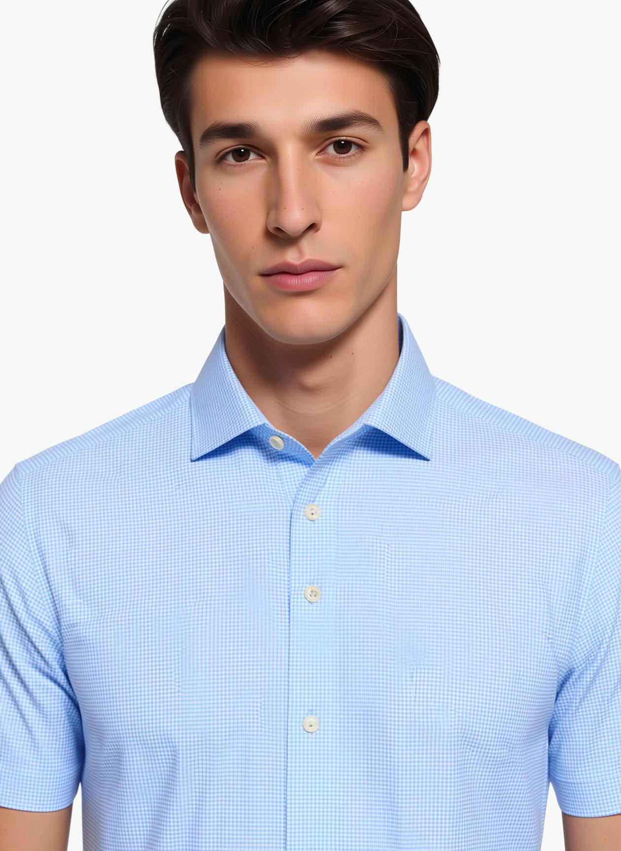 Peter Millar Men's Gingham Performance Jersey Polo SP26