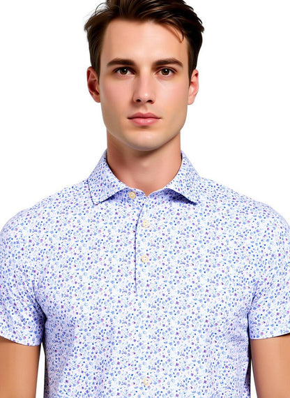 Peter Millar Men's Oyster Roast Performance Jersey Polo