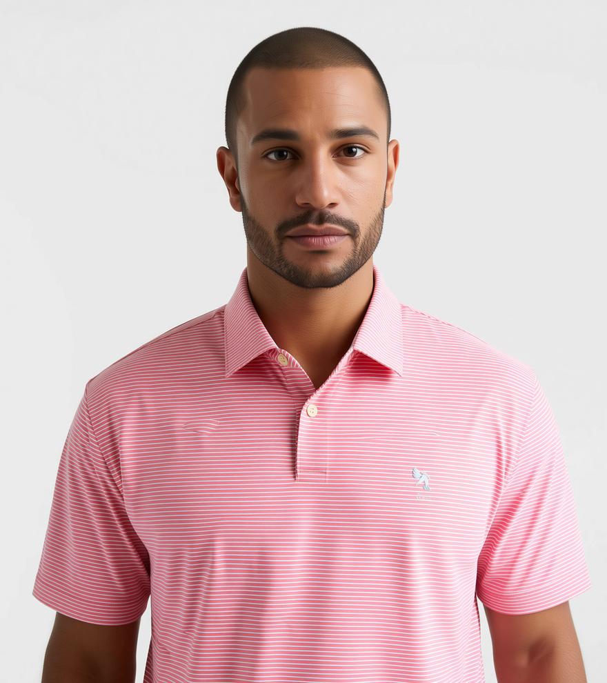 Peter Millar Men's Featherweight Stripe Performance Polo SP26