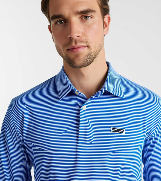 Peter Millar Men's Featherweight Market Stripe Performance Polo