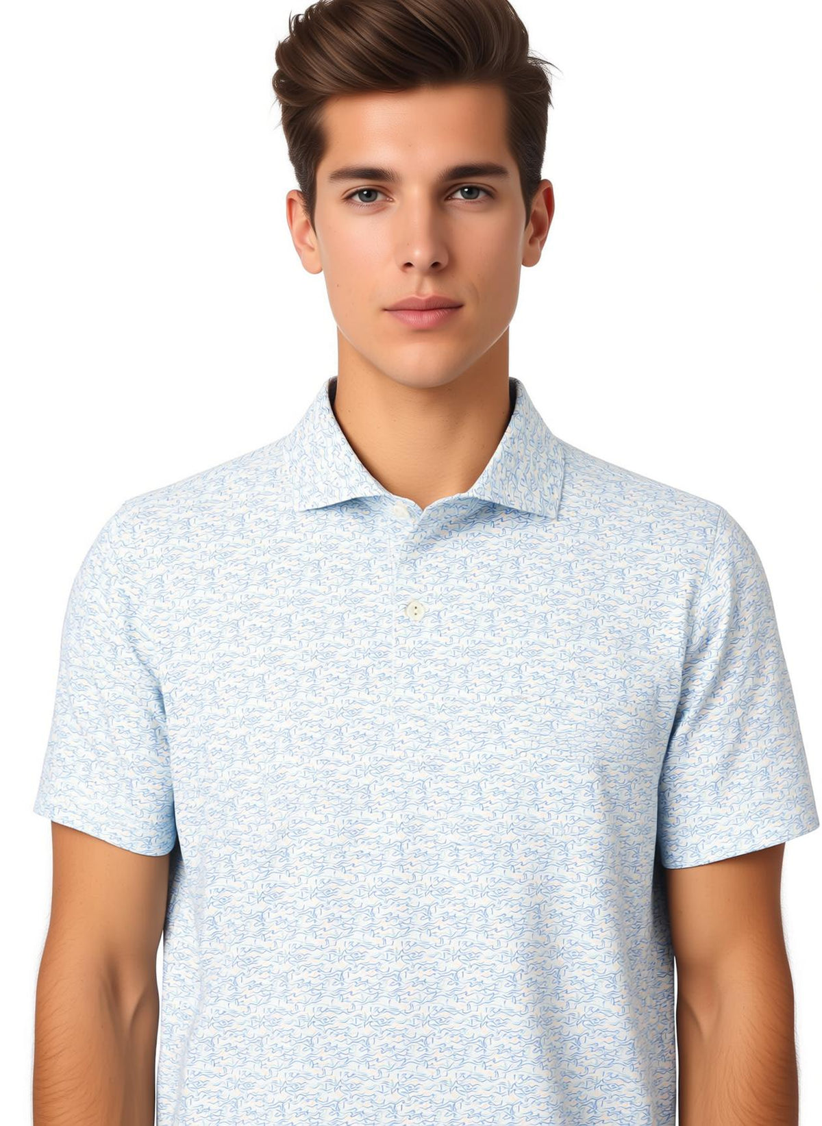 Peter Millar Men's Melody Sea Performance Jersey Polo