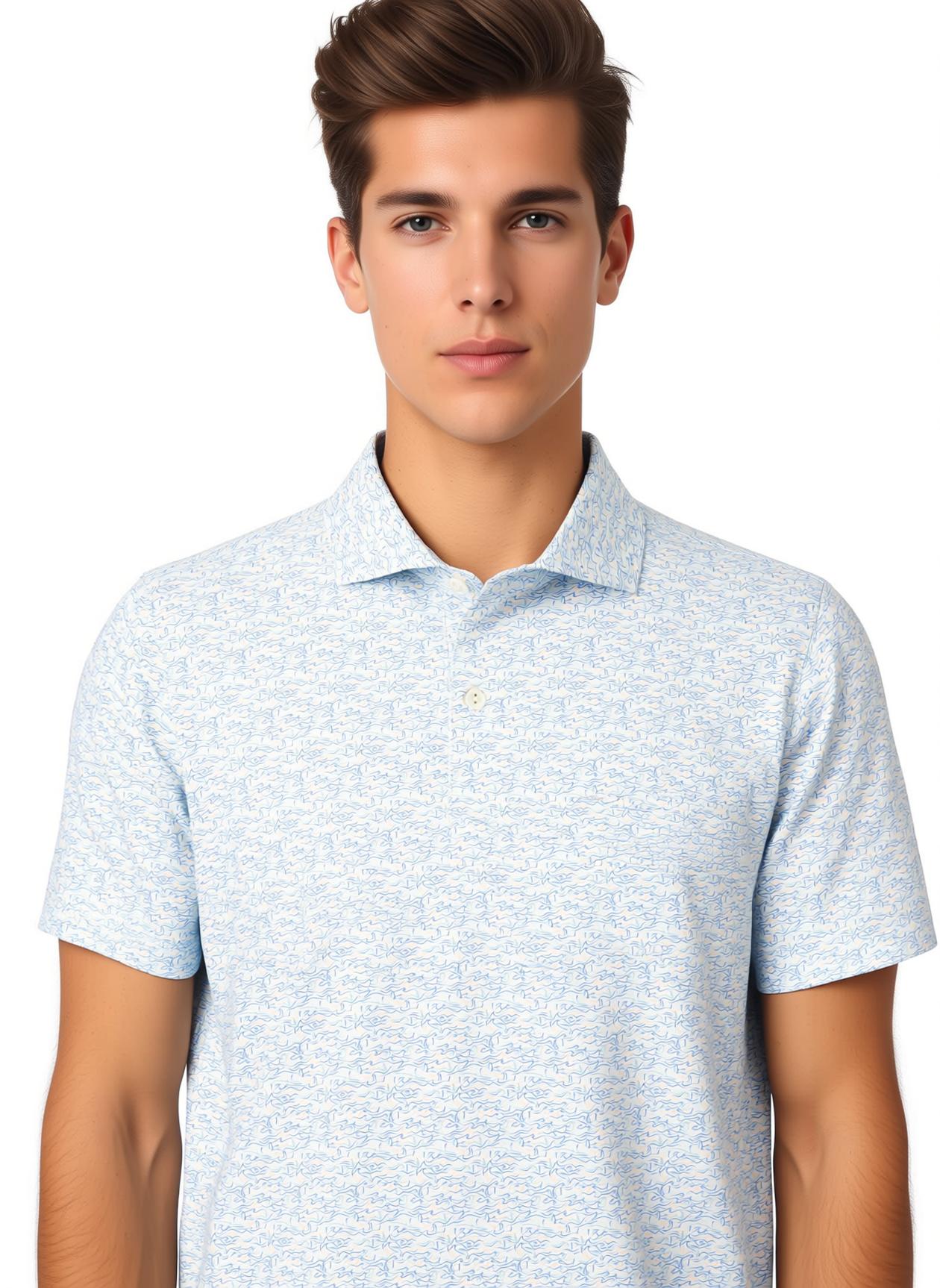 Peter Millar Men's Melody Sea Performance Jersey Polo