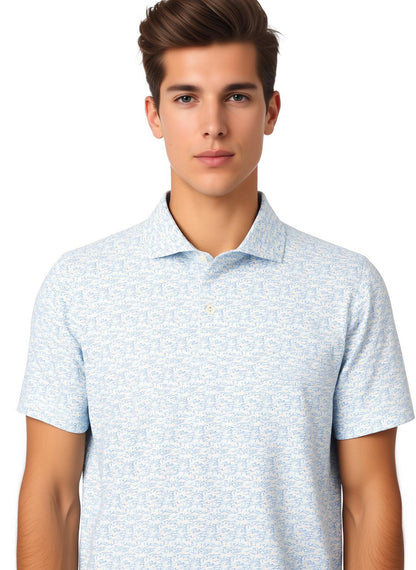 Peter Millar Men's Melody Sea Performance Jersey Polo