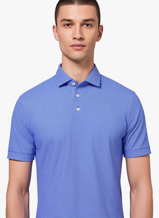 Peter Millar Men's Collegiate Border Performance Jersey Polo