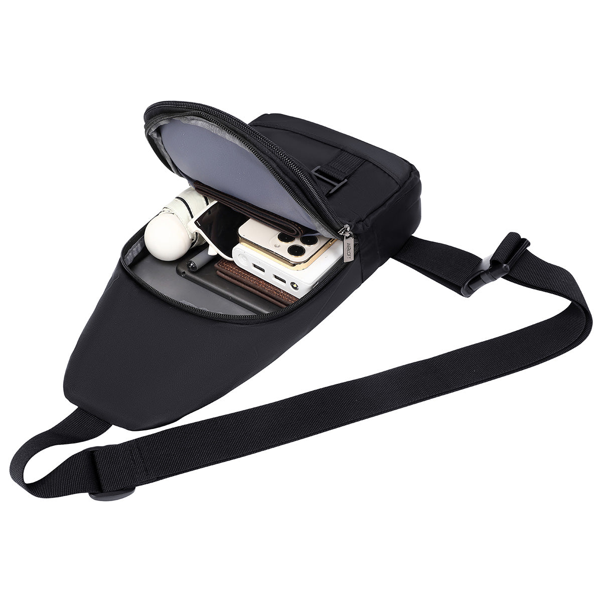 Black AeroLOFT®  ECO Anywhere Crossbody Mini Backpack