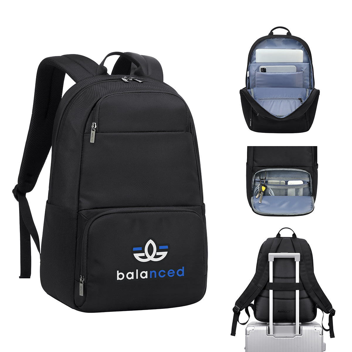Black AeroLOFT®  Infinity Laptop Backpack