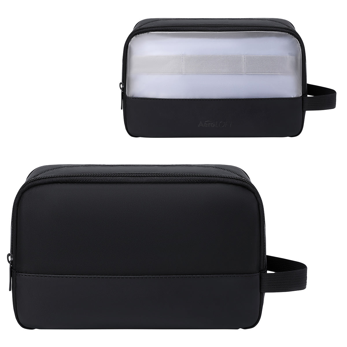 Black AeroLOFT®  Wide-Mouth Wet/Dry Toiletry Kit
