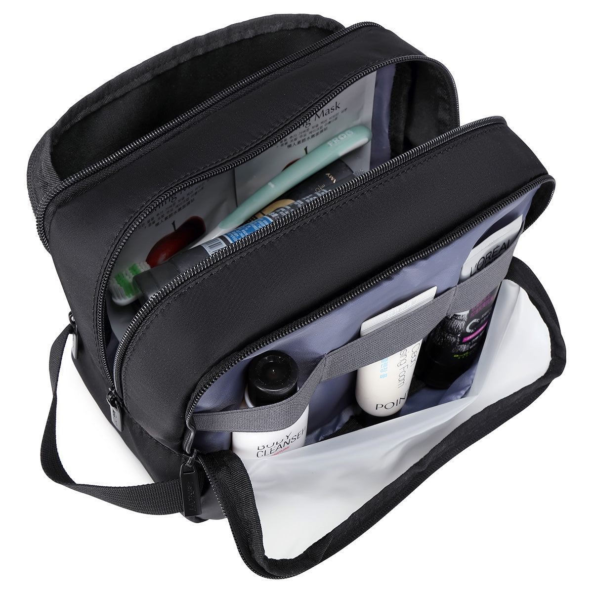 Black AeroLOFT®  Wide-Mouth Wet/Dry Toiletry Kit