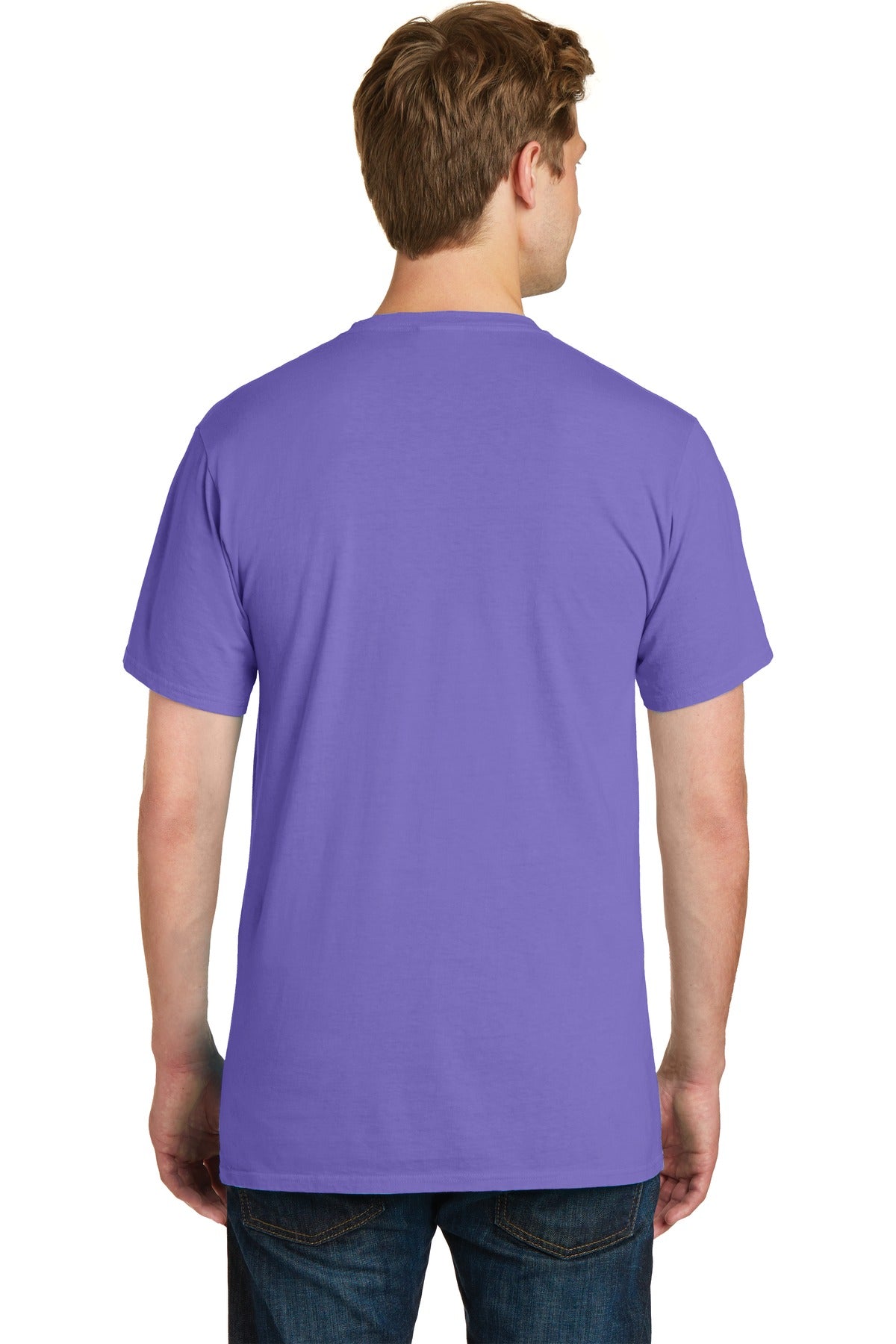 Amethyst Port & Company Beach Wash Garment-Dyed Pocket Tee. PC099P