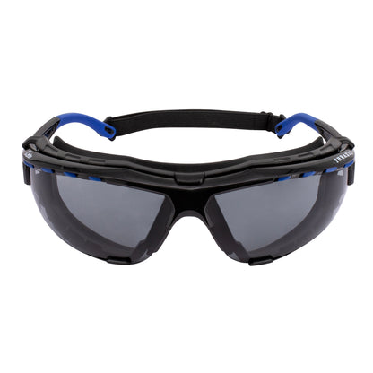 Thraxus Elite™ - IQuity Safety Eyewear - Blue w/ Rubber Gasket - Clear IQ Lens