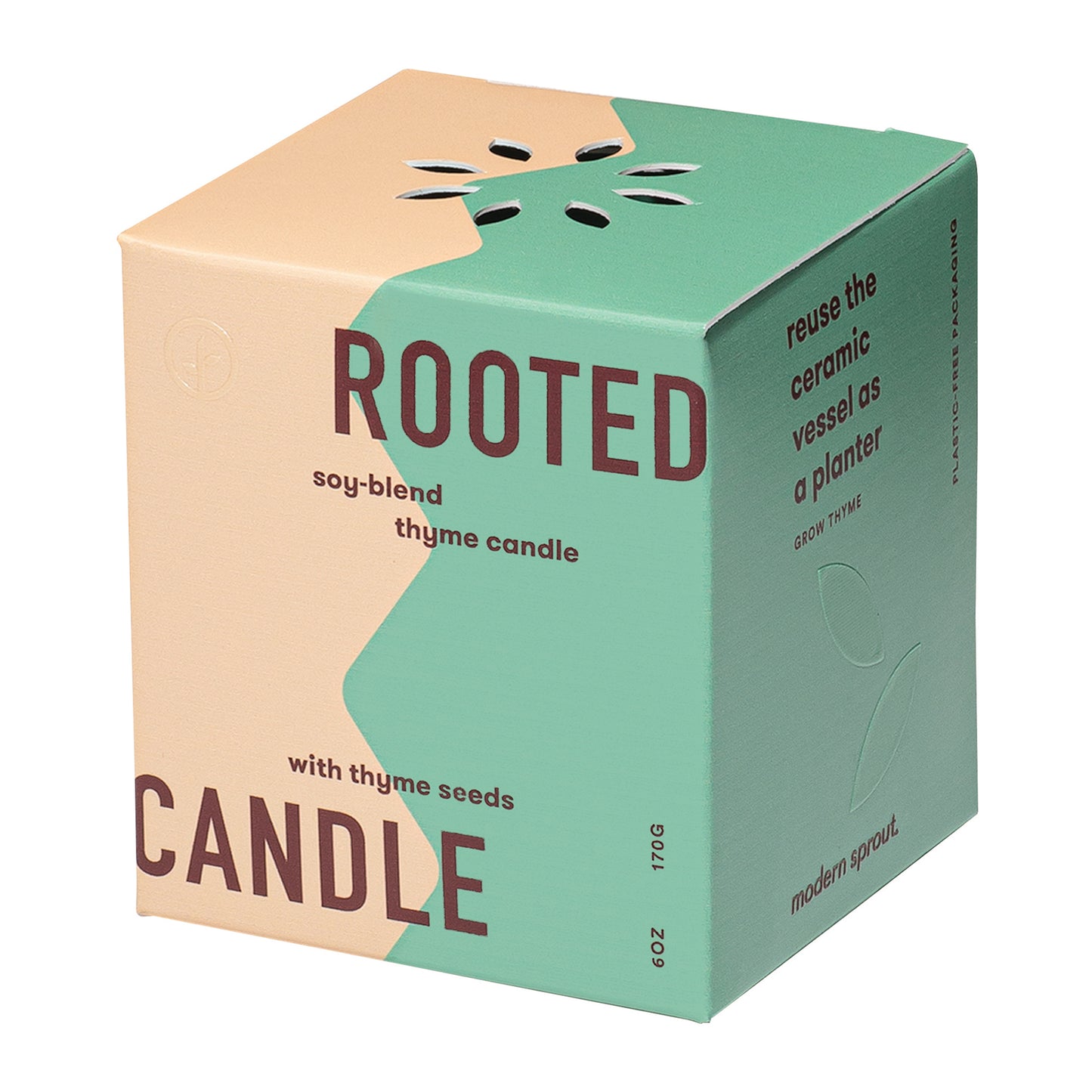 Dark Teal/Thyme Modern Sprout® Rooted Candle
