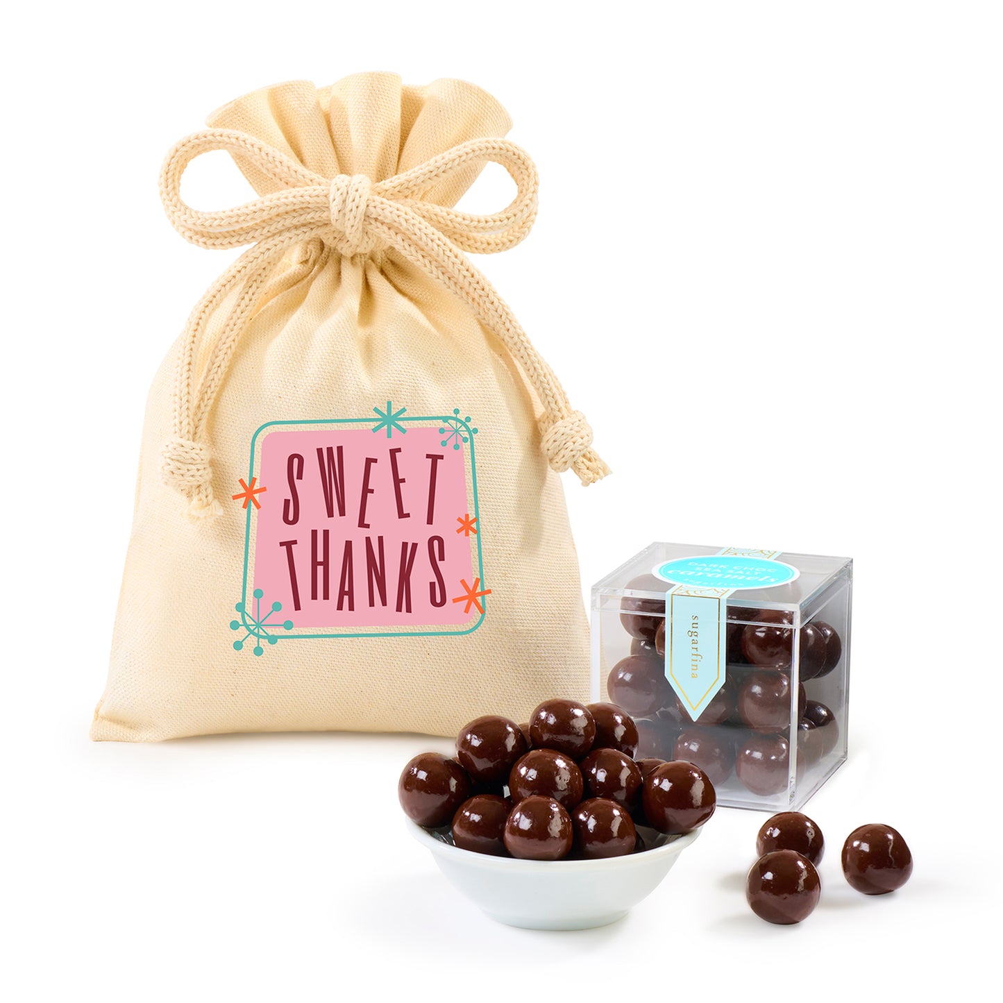 Natural Sugarfina Sea Salt Caramels Candy Cube® Gift Bag