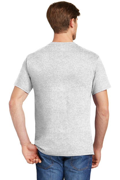 Ash Hanes - Authentic 100% Cotton T-Shirt with Pocket. 5590